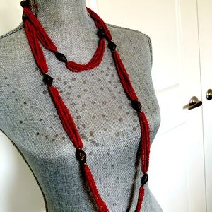 Vintage eastern style coral necklace